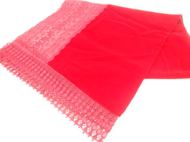 JAPANESE SHAWL / VELVET / LACE / FLOWER